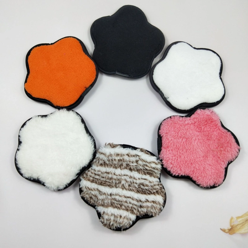 Eco Friendly Pink Black Makeup Remover Pads Puff Microfiber Facial Sponges Cleansing Pineapple Reusable Round Face Clean Sponge