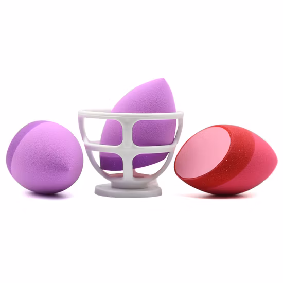 Spugna per trucco multifunzionale senza lattice in silicone di nuovo stile 2 in 1 Uovo cosmetico per soffio di bellezza per viso